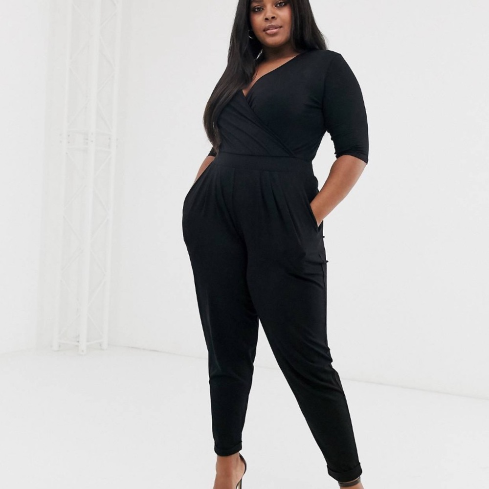 Like New ASOS Curve Jumpsuit with 3/4 Sleeve